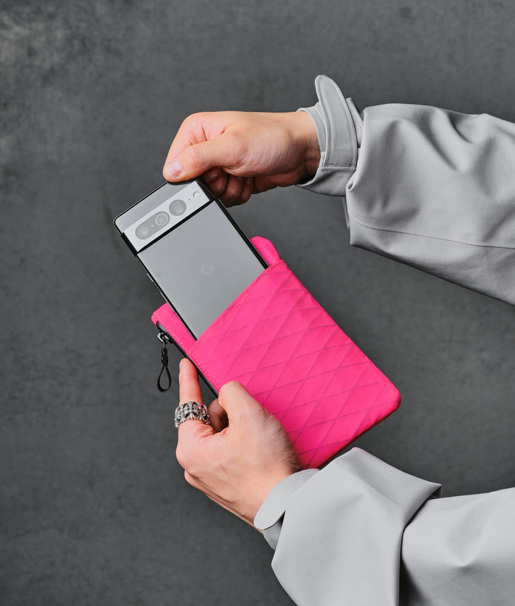 Zip Clutch - Hot Pink RVX20